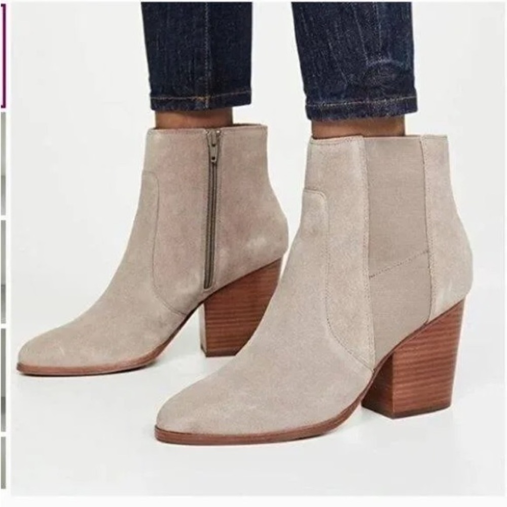 Soludos Emma Suede Ankle Booties in Taupe